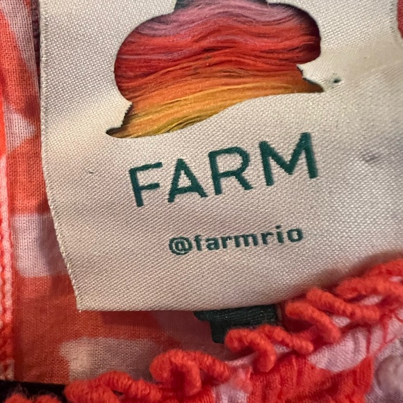 FARM Rio Orange Toucan Floral Pullover Embroidered Blouse – Size Large - Picture 2 of 15